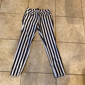 Forever 21 Black and White Striped Pants